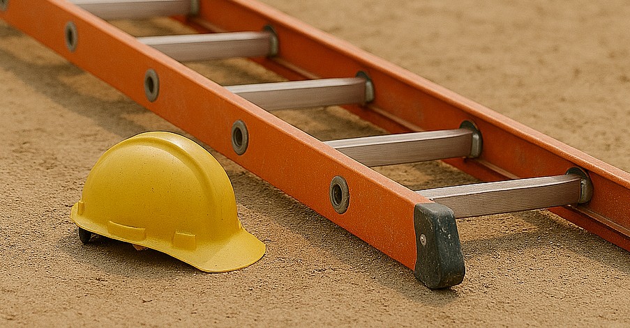 Worker's Compensation: Ladder and Hard Hat